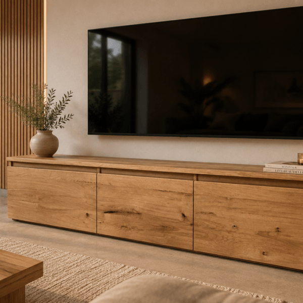 MARTA – TV komoda iz masivnega hrasta, rustik natur