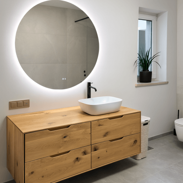 Masivni kopalniški element iz hrasta – 140 × 50 × 50 cm — sedaj –7%: 1.490 EUR